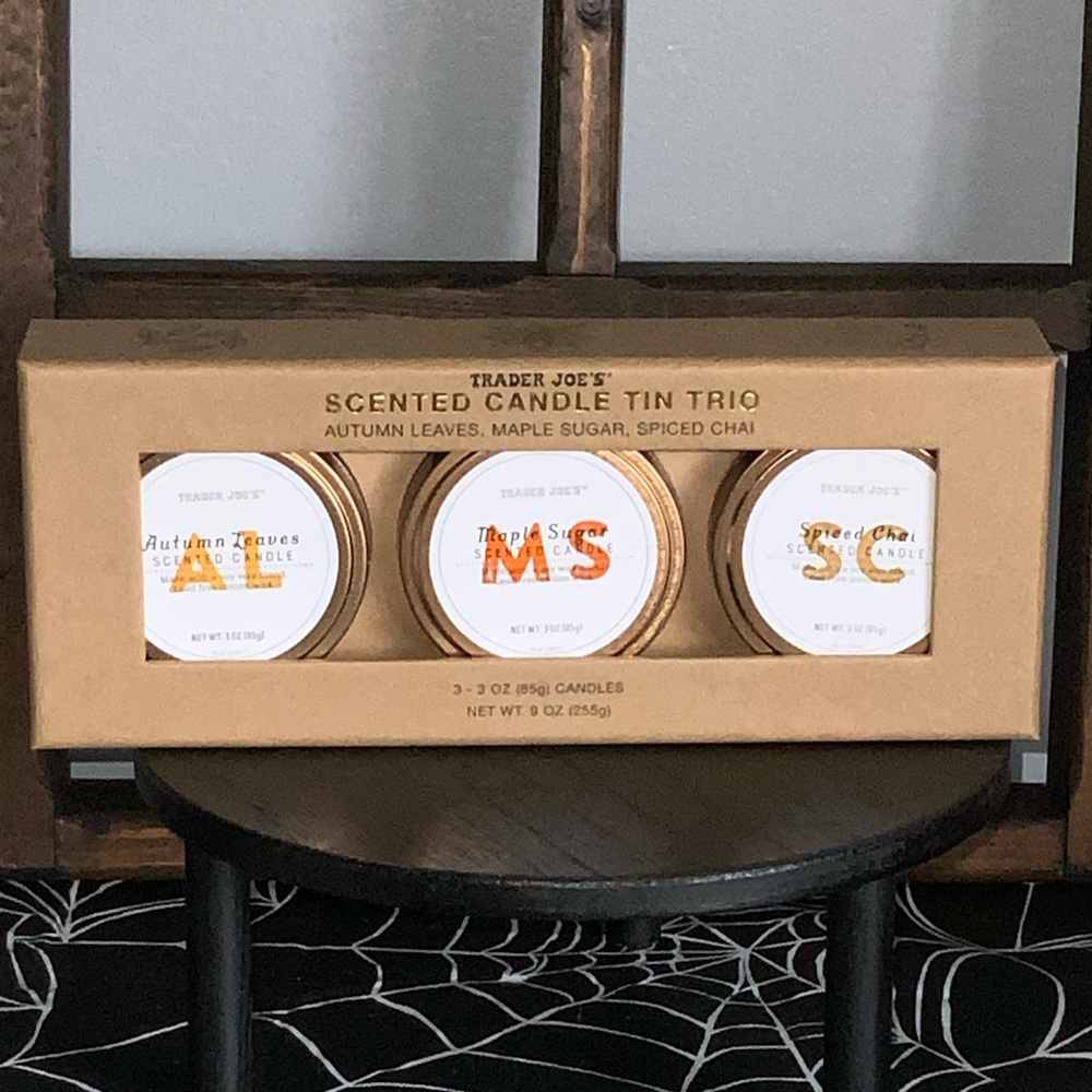 Trader Joe’s Autumn Seasonal Scented Candle Tin Trio